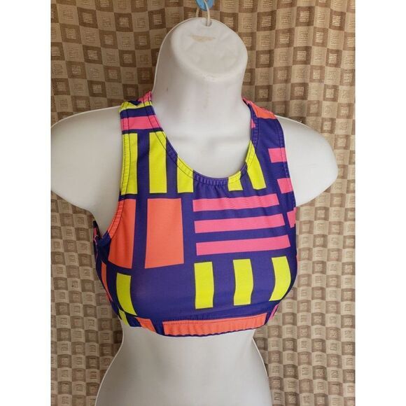 Girls Spirit Cheer Sports Bra Crop Top Multi Color Large New clearance - Picture 3 of 10